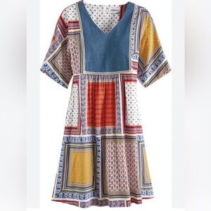 Vermont Country Store Patchwork Print Dress Sz XL